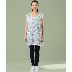 Fashion Seal Womens XL Abstract Brushstroke Apron Tunic Vest Pockets Made in USA